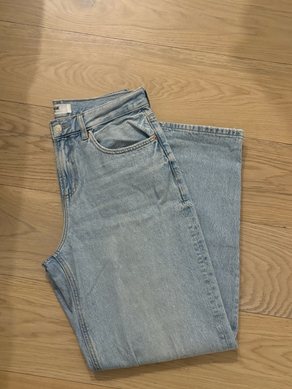 Garage Light Blue Low/Mid-Rise Baggy Jeans